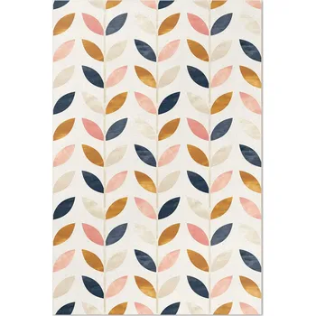 Koberec Koberec Koberec do Kanceláře Rozměr: 60x90 cm Jemné lístky akvarelový boho styl