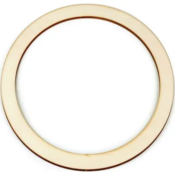 Lapač snů Dřevěný kruh Ø18 cm plochý, barva přírodní sv.