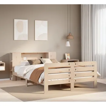 Postel vidaXL Postel bez matrace 120 x 200 cm masivní borovice [3309875] Barva: Přírodní
