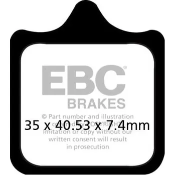 Brzdový systém BRZDOVÉ DESTIČKY EPFA SIN EXT PRO TRIUMPH Speed Triple 1050 2007-2011