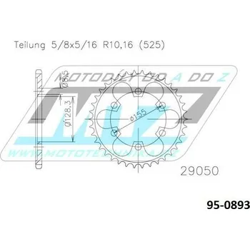 Řetězová sada pro motocykl Rozeta ocelová (převodník) 0893-39zubů ESJOT 50-29050-39 - KTM 1290 Superduke / 14-15 + 1290 Superduke R / 16-20 + 1290 Superduke GT / 16-21 95-0893-39-ES