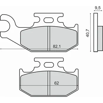 Brzdová destička Brzdové destičky RMS 225102890 organické BOMBARDIER DS 650 2000-2001
