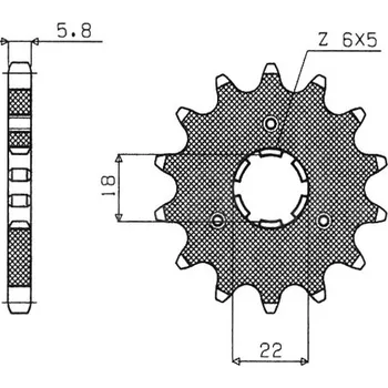 Řetězová sada pro motocykl řetězové kolečko pro sekundární řetězy typu 520, SUNSTAR (11 zubů) KAWASAKI KX 125 1994-2008