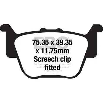 Brzdová destička Brzdové destičky EBC FA714R FA714R