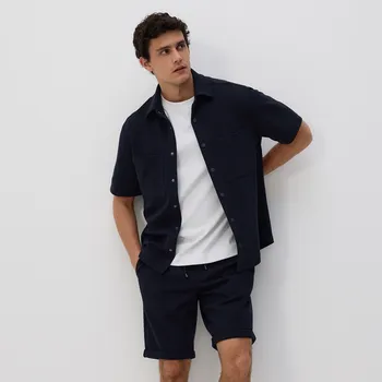 Reserved - Šortky regular fit - tmavomodrá - 613EF-59X - 613EF-59X-XL