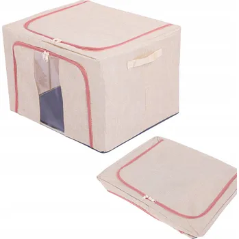 Úložný box SKLÁDACÍ ORGANIZÉR KRABIČKA 100L S UCHYTY PRŮHLEDNÁ OKÉNKA