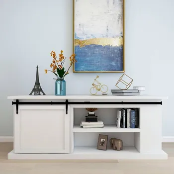 Dveřní kování Kování pro posuvné dveře skříně černé 122 cm uhlíková ocel