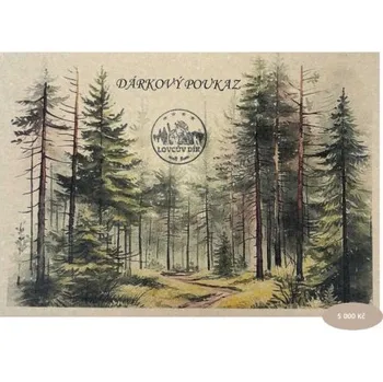 Dárkový potravinový koš Dárkový poukaz les papírový 5 000 Kč