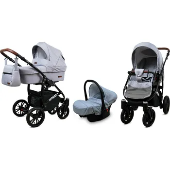 Kočárek Dětský kočárek 3v1 BabyLux Optimal: sportovní kočárek, hluboká korba a autosedačka