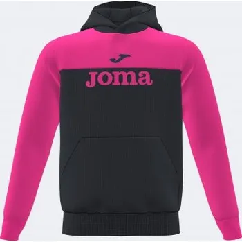 MIKINA JOMA PARK HOODIE BLACK FUCHSIA 8-10 let