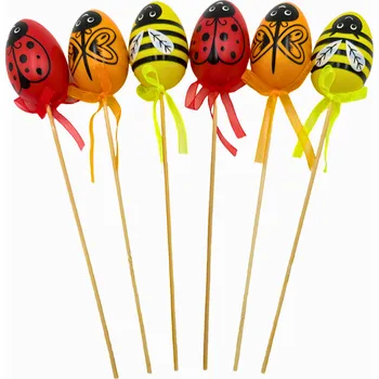 Velikonoční dekorace SET 6ks - Zapichovací velikonoční vajíčka A5236