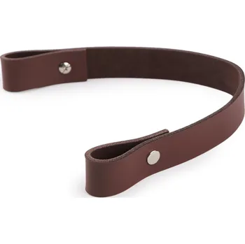 Kožené ucho na tašku / kabelku šíře 2 cm délka 30 cm, barva 4 hnědá