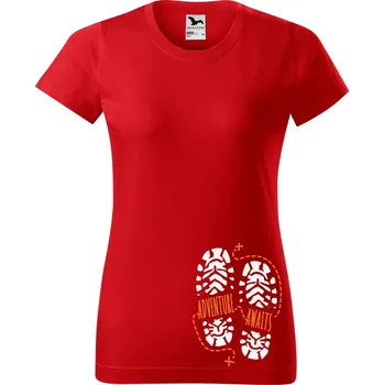 Dámské tričko DOBRÝ TRIKO Dámské tričko Adventure awaits Barva: Červená, Velikost: S