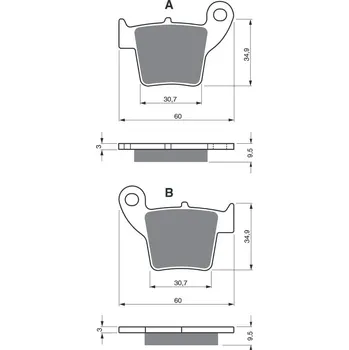 Brzdová destička Brzdové destičky GOLDFREN 176 K5 176 K5
