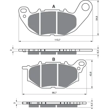Brzdová destička Brzdové destičky GOLDFREN 369 AD YAMAHA YZF-R3 2015-2018