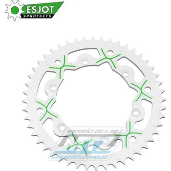 Řetězová sada pro motocykl Rozeta řetězová (převodník) Dural 0460-49zubů ESJOT - 53-32024-49WG - barva bílá - Kawasaki KX125+KX250 +KX500+KXF250+KXF450+KDX175+KDX200+KDX220R+KDX250+KLX250R+KLX250 D-Tracker +KLX250+KLX250SF+KLX3 AL-0460-49-WG
