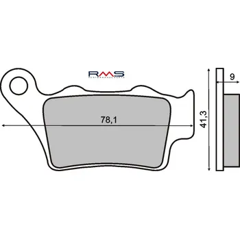 Brzdová destička Brzdové destičky RMS 225101330 organické KTM Duke 690 (R) 2008-2017