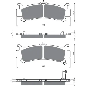 Brzdová destička Brzdové destičky GOLDFREN 383 S3 383 S3