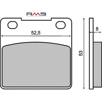 Brzdová destička Brzdové destičky RMS 225101190 organické SUZUKI GSX-R 600 2001-2003
