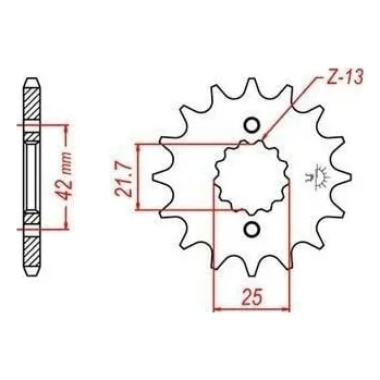Řetězová sada pro motocykl řetězové kolečko pro sekundární řetězy typu 530, JT - Anglie (18 zubů) JTF513.18