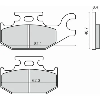 Brzdová destička Brzdové destičky RMS 225102880 organické 225102880