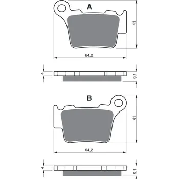Brzdová destička Brzdové destičky GOLDFREN 191 S3 GAS GAS MC 125 2021-2022