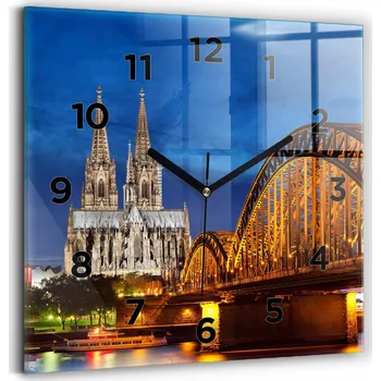 Hodiny Nástěnné hodiny Wallfluent žluté 30 cm