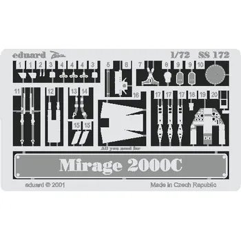 Plastikový model Eduard 1/72 Mirage 2000C (ITALERI)