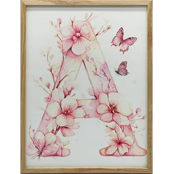 Obraz PLAKÁT NA ZEĎ V DŘEVĚNÉM RÁMU JARNÍ ZEMĚ KVĚTIN 30x40 CM