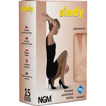 Dámské punčochy Punčochové kalhoty Lycra 15DEN bez klínku SINDY antibakteriální 164-170/100 bronz