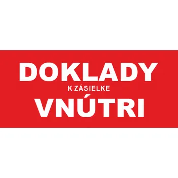 Speciální papír Etikety červené 97x42,4 mm DOKLADY K ZÁSILCE VO VNÚTRI (1200 etikiet)