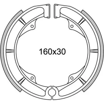 Brzdová destička brzdové obložení (drážkované) NEWFREN (2 ks v balení) SUZUKI LS 650 Savage 1986-2000