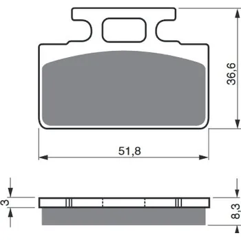 Brzdová destička Brzdové destičky GOLDFREN 161 S3 HONDA NH 80 Lead 1986-1996