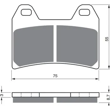 Brzdová destička Brzdové destičky GOLDFREN 141 GP6 DUCATI 916 Sport Production 1999-1998