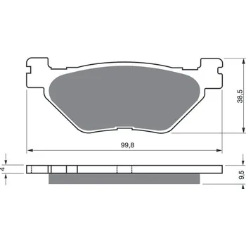 Auto-moto Brzdové destičky GOLDFREN 165 S33 STREET REAR 165 S33 STREET