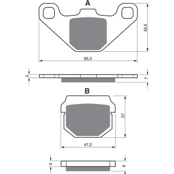 Autodíl Brzdové destičky GOLDFREN 047 S3 TGB/WINKING Target 325 2009-2012