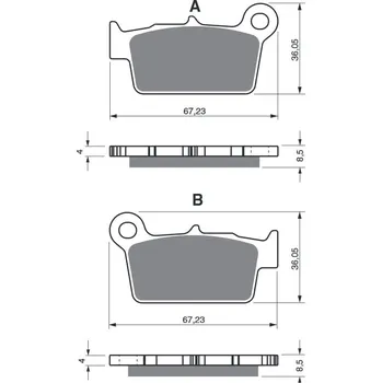Brzdová destička Brzdové destičky GOLDFREN 346 S3 BETA RR 350 Racing 4T 2008-2021