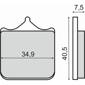 Brzdová destička Brzdové destičky RMS 225102860 organické KTM Duke 690 (R) 2008-2012