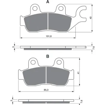 Brzdová destička Brzdové destičky GOLDFREN 285 AD OFF-ROAD FRONT HONDA CBF 250 2004-2006
