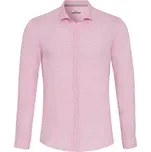 Pure by Hatico Lněná košile Pure - růžová velikost: 41/42, délka rukávu: dlouhý rukáv