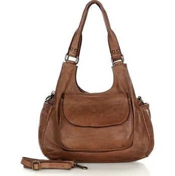 Kabelka Kožená kabelka přes rameno Mazzini M154 hnědá