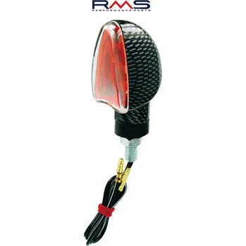 Elektroinstalace pro motocykl Blinkr RMS 246480020 karbonový vzhled, průhledné sklo Homologace 246480020