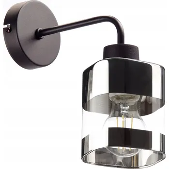 Nástěnné svítidlo NÁSTĚNNÁ LAMPA SKLENĚNÉ STÍNIDLO CHROMOVANÉ E27