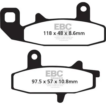 Auto-moto Brzdové destičky EBC FA147R SUZUKI DR 650 RS 1990-1991