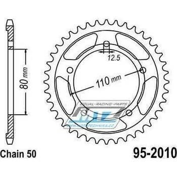 Řetězová sada pro motocykl Rozeta ocelová (převodník) 2010-44zubů ESJOT 50-35036-44 - Triumph 750 Thunderbird + 750 Daytona + 750 Trident + 900 Adventurer + 900 Daytona + 900 Sprint + 900 Thunderbird + 900 Trident + 900 Tiger + 95-2010-44-ES