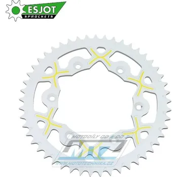 Řetězová sada pro motocykl Rozeta řetězová (převodník) Dural 0808-49zubů ESJOT 53-32041-49WY - barva bílá - Suzuki RM125 / 80-11+RM250 / 82-12+RMX250 / 89-00+RMZ250 / 07-20+RMZ450 / 05-20+RMX450Z / 10-19+DRZ250 / 01-07+DR350 / AL-0808-49-WY