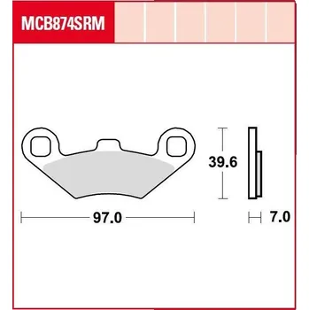 Brzdová destička BRZDOVÉ DESTIČKY SPÉKACÍ SKÚTR MCB874SRM