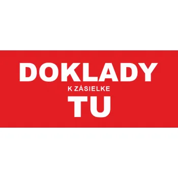 Speciální papír Etikety červené 97x42,4 mm DOKLADY K ZÁSIELKE TU (1200 etikiet)