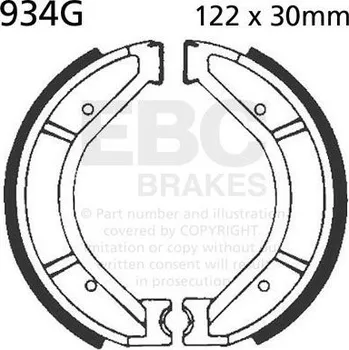 Brzda pro motocykl Sada brzdových čelistí EBC 934G drážkovaný 934G