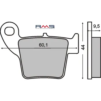 Brzdová destička Brzdové destičky RMS 225100660 organické HONDA CRF 250 R 2004-2017